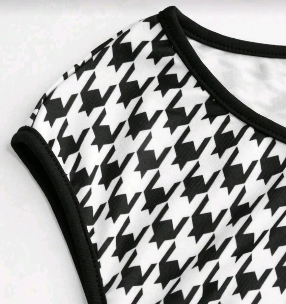 Black and White Houndstooth Dress and Jacket Set - Picture 6 of 8